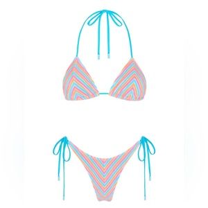 Triangl bikini: vinca - sherbet stripe, size XS, never worn, perfect condition